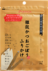 パッケージ画像：雑穀かつおごぼうふりかけ
