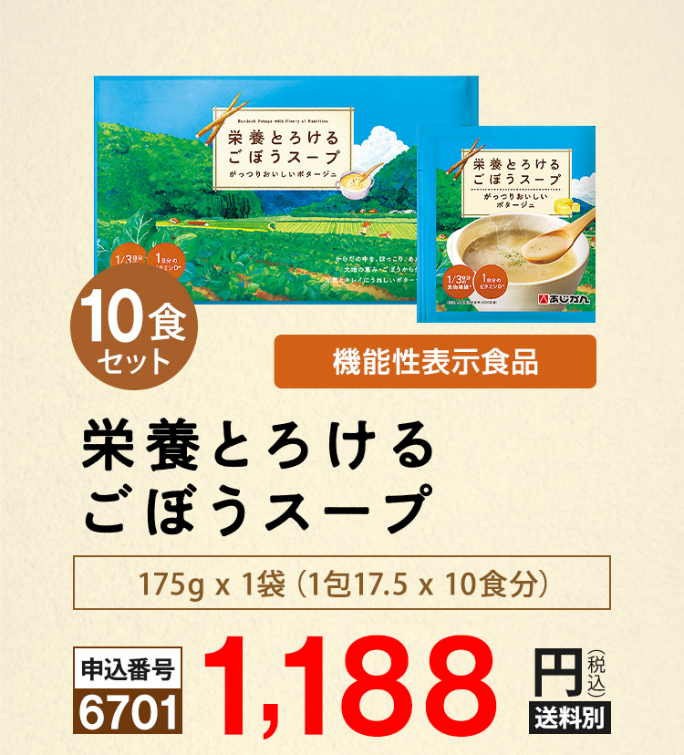 栄養とろけるごぼうスープ10食セット